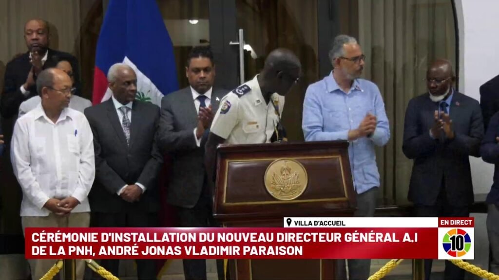 Vladimir Paraison lors de son installation comme directeur général de la police nationale d’Haïti