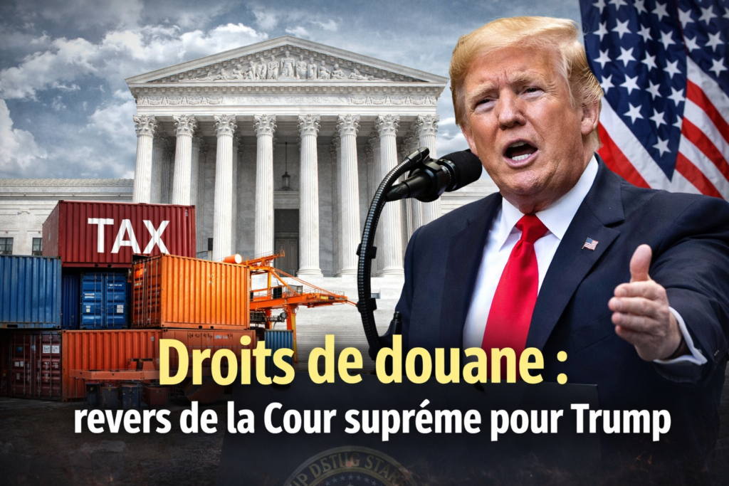 Donald Trump devant la Cour suprême des États-Unis après l’annulation partielle de ses droits de douane.