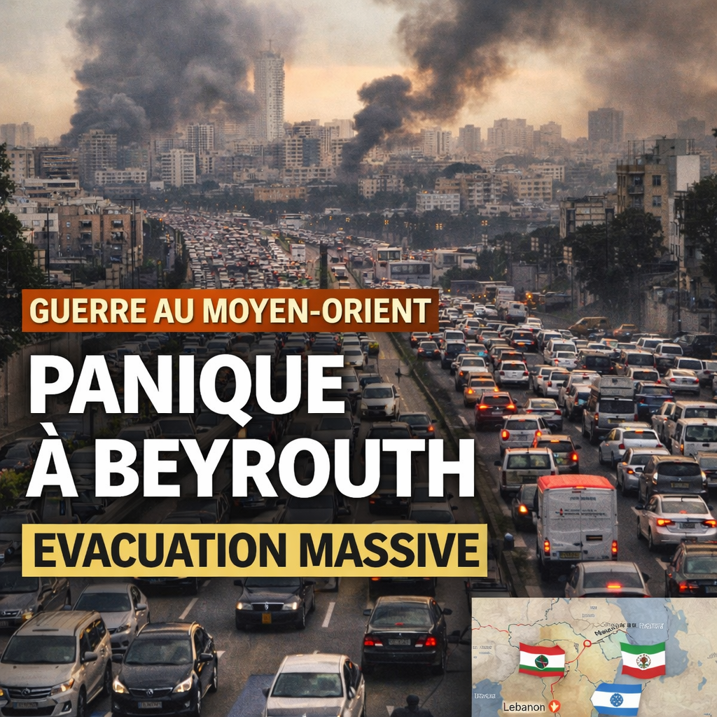 Panique et évacuation massive à Beyrouth après l’appel de l’armée israélienne à quitter la banlieue sud dans le contexte de la guerre au Moyen-Orient.