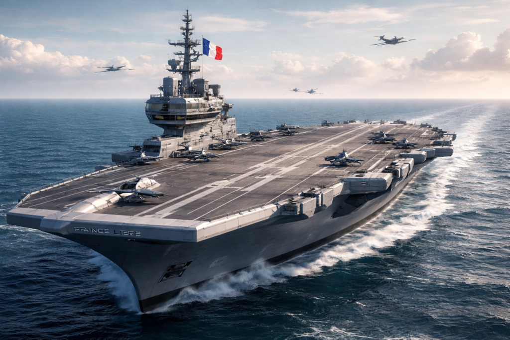 futur porte-avions France Libre annoncé par Emmanuel Macron