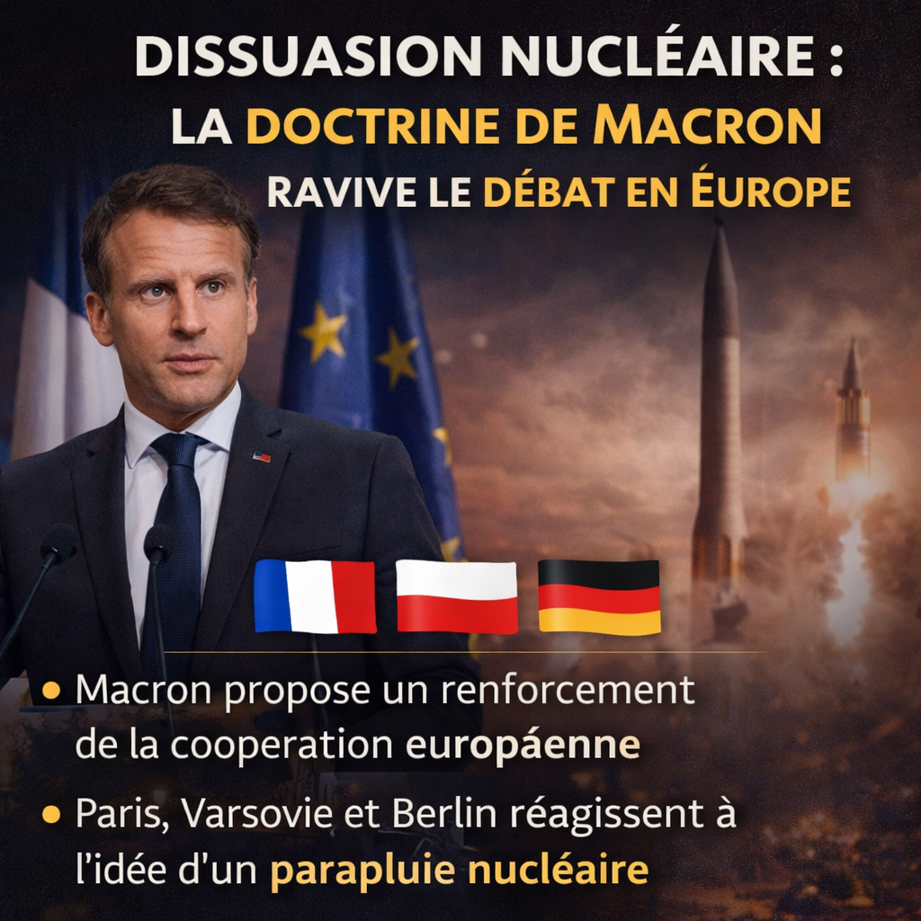 Dissuasion nucléaire Macron annonçant une coopération renforcée en Europe